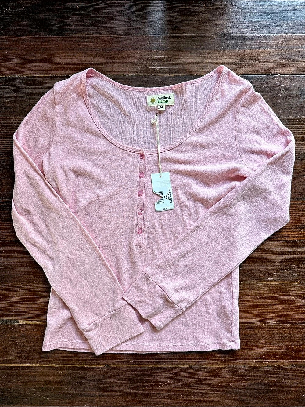 Mollusk Hemp Long Sleeve Henley - NWT